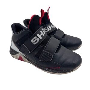 Shaq 2.5M Black Basketball Shoes Kids‎ Mid Top Hook and Loop Straps